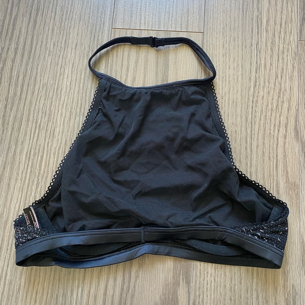 Victoria's Secret Black Halter Mesh Top - Picture 3 of 6